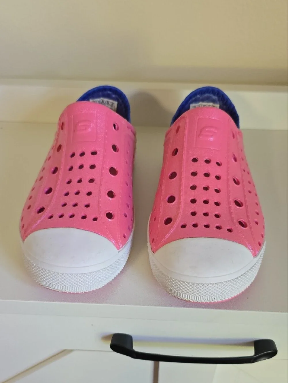Skechers Kids Pink and Blue Slip-On Shoes EUC Size 10 Toddler